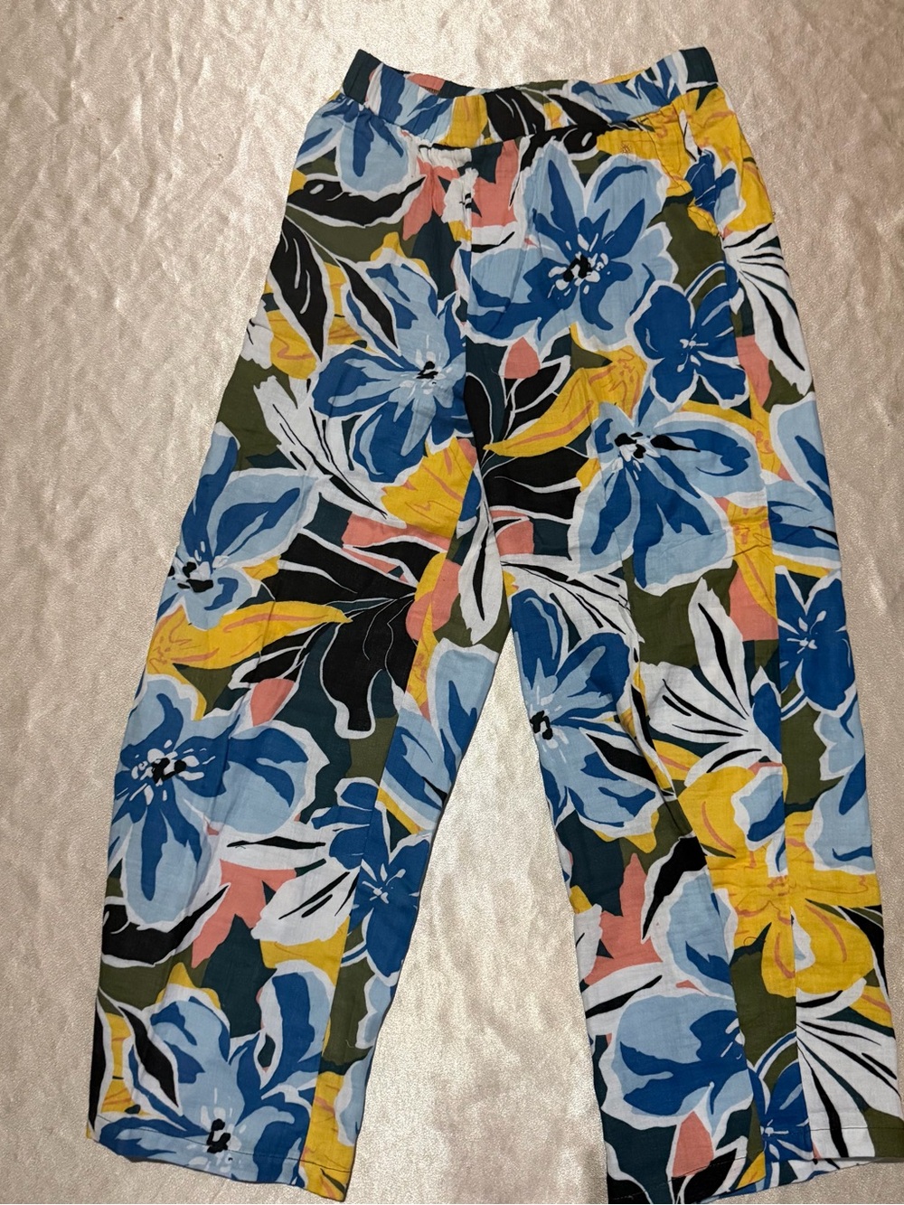 Susan Graver Soleil Gauze Wide Leg Crop Beach Pant XS A602948